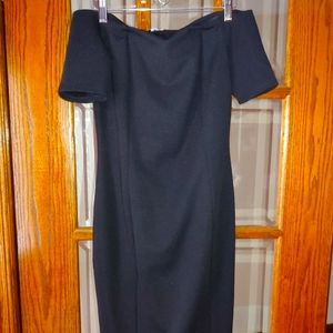 Reitmans, little black dress, off the shoulder, fitted, size xs